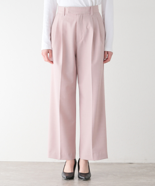 SLOBE IENA（スローブイエナ）の「PL/R/Lトロタックストレートパンツ（その他パンツ・レディース・グレー/ピンク・36/38）」の16枚目の写真