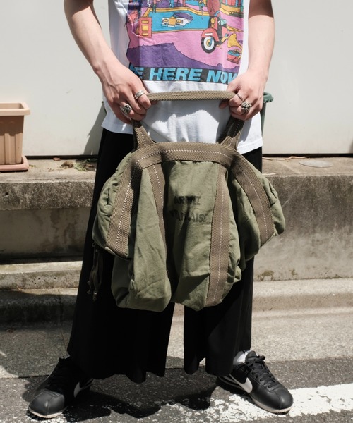 MILITARY（ミリタリー）の「【Military Reproduts　ミリタリーリプロダクツ】パラシュートバッグ L フランス軍　軍物（ショルダーバッグ・メンズ・オリーブ/カーキ・ONE SIZE）」の18枚目の写真