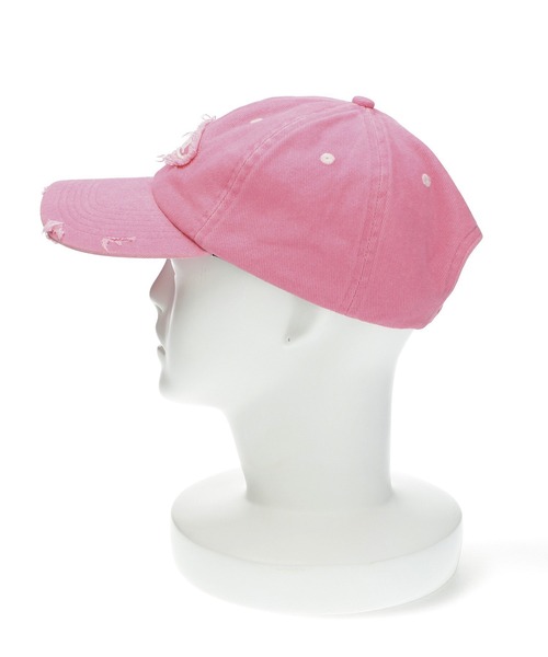 X-girl（エックスガール）の「DISTRESSED 6PANEL CAP（キャップ・レディース・ピンク/チャコール・ONE SIZE）」の11枚目の写真