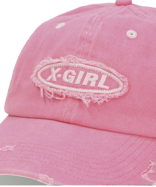 X-girl（エックスガール）の「DISTRESSED 6PANEL CAP（キャップ・レディース・ピンク/チャコール・ONE SIZE）」の19枚目の写真