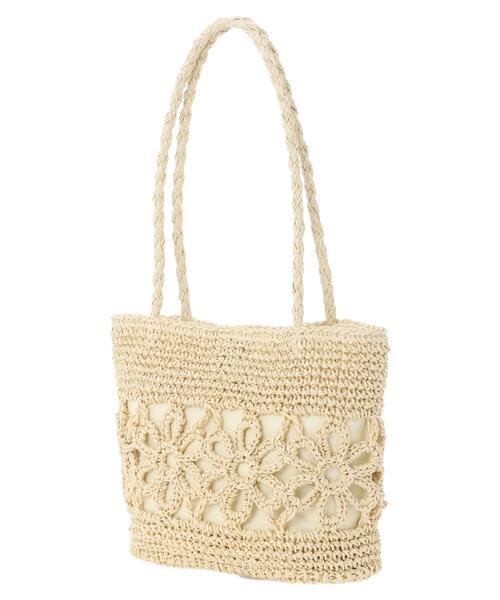 earth music&ecology（アースミュージックアンドエコロジー）の「フラワーペーパートート（トートバッグ・レディース・イエロー/ナチュラル/サックスブルー・FREE）」の15枚目の写真