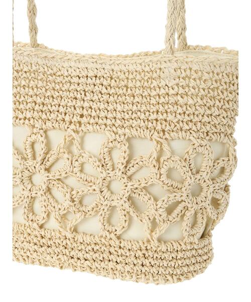 earth music&ecology（アースミュージックアンドエコロジー）の「フラワーペーパートート（トートバッグ・レディース・イエロー/ナチュラル/サックスブルー・FREE）」の18枚目の写真