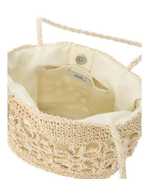 earth music&ecology（アースミュージックアンドエコロジー）の「フラワーペーパートート（トートバッグ・レディース・イエロー/ナチュラル/サックスブルー・FREE）」の19枚目の写真