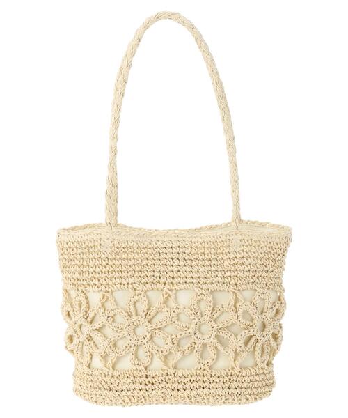 earth music&ecology（アースミュージックアンドエコロジー）の「フラワーペーパートート（トートバッグ・レディース・イエロー/ナチュラル/サックスブルー・FREE）」の20枚目の写真