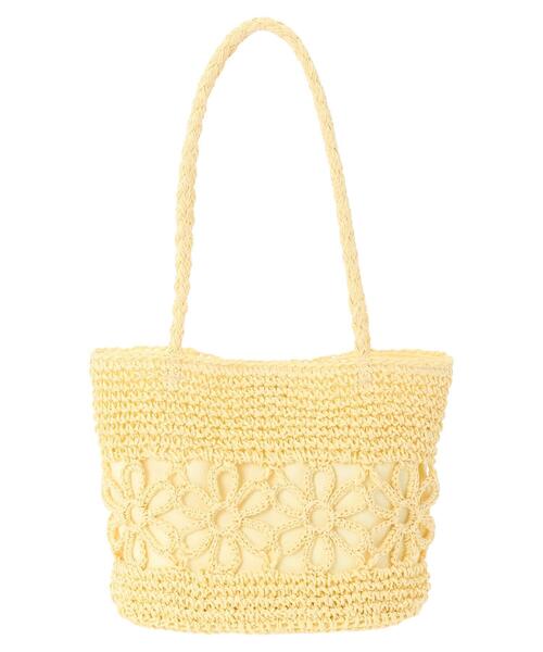 earth music&ecology（アースミュージックアンドエコロジー）の「フラワーペーパートート（トートバッグ・レディース・イエロー/ナチュラル/サックスブルー・FREE）」の21枚目の写真