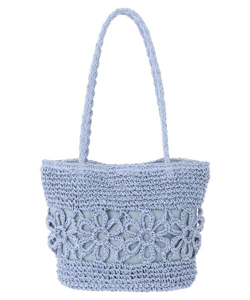 earth music&ecology（アースミュージックアンドエコロジー）の「フラワーペーパートート（トートバッグ・レディース・イエロー/ナチュラル/サックスブルー・FREE）」の22枚目の写真