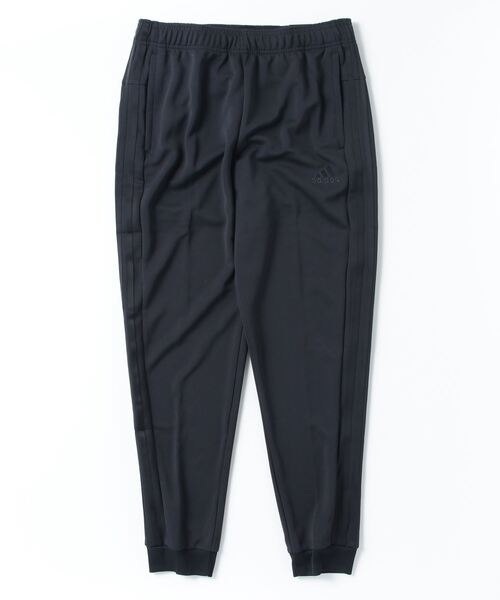 adidas(アディダス)の「アディダス adidas スリーストライプス ダブルニット カフヘム トラックパンツ(その他パンツ・メンズ・ブラック×ブラック/ブラック×ホワイト・S/M/L/LL/3L)」の2枚目の写真