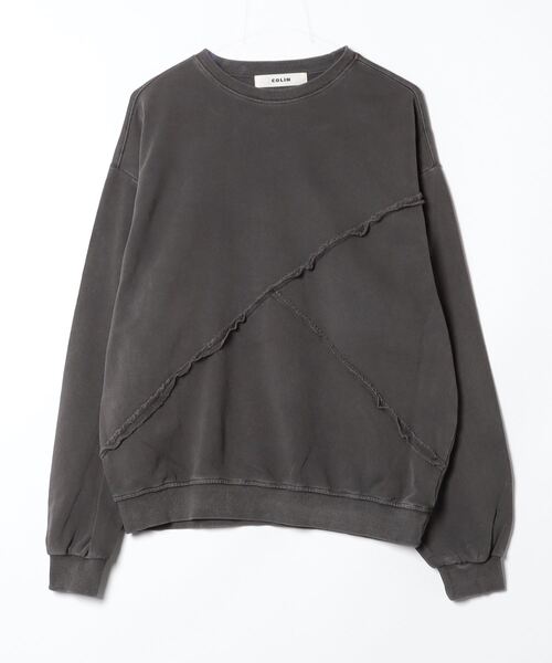COLIN(コリン)の「COLIN:SWITCHING PANEL CUT OFF PIGMENTDYED C/N SWEAT / 切り替えピグメント クルーネック スウェット(スウェット・メンズ・チャコールグレー/ブラック・M/L)」の9枚目の写真