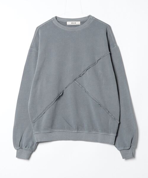 COLIN(コリン)の「COLIN:SWITCHING PANEL CUT OFF PIGMENTDYED C/N SWEAT / 切り替えピグメント クルーネック スウェット(スウェット・メンズ・チャコールグレー/ブラック・M/L)」の10枚目の写真
