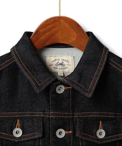 green label relaxing(グリーンレーベルリラクシング)の「ドビーデニムジャケット◆(デニムジャケット・キッズ・ネイビー・115/105/135/95/125)」の5枚目の写真