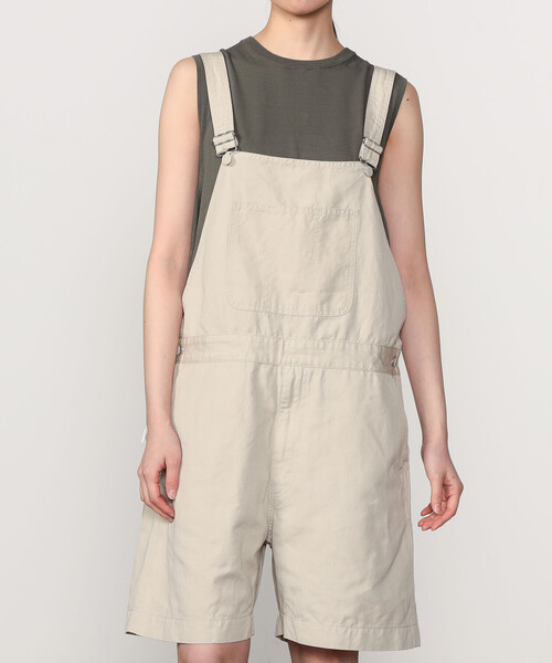 ORCIVAL（オーシバル）の「ORCIVAL | ショートオーバーオール WOMEN（サロペット/オーバーオール・レディース・ベージュ/ブラック・1）」の5枚目の写真
