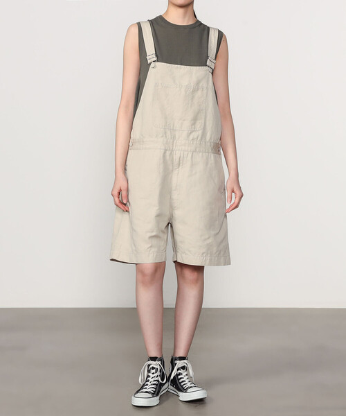 ORCIVAL（オーシバル）の「ORCIVAL | ショートオーバーオール WOMEN（サロペット/オーバーオール・レディース・ベージュ/ブラック・1）」の14枚目の写真