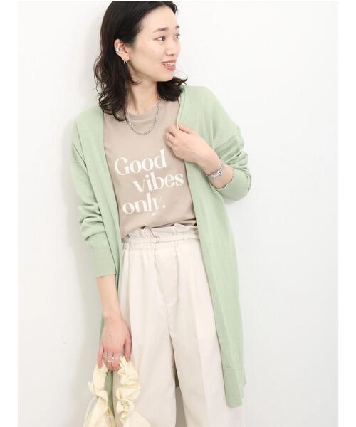 Samansa Mos2 blue（サマンサモスモスブルー）の「【抗菌防臭】ロゴロンT（Tシャツ/カットソー・レディース・オフホワイト/チャコールグレー/ライトベージュ・F）」の19枚目の写真