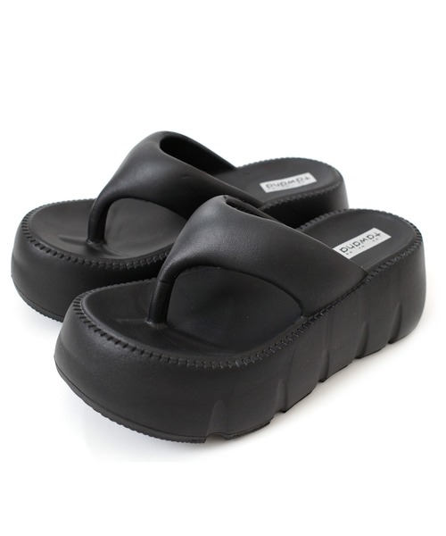 AmiAmi（アミアミ）の「軽量厚底！トングプラットフォームサンダル /ビーチサンダル（サンダル・レディース・ピンク/グリーン/アイボリー/ホワイト/ブラック・36-37/38-39/40-41）」の21枚目の写真