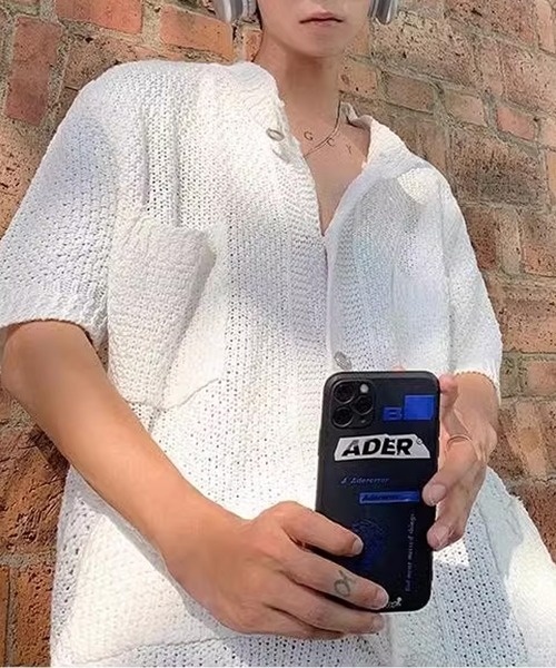 Theater code(シアターコード)の「▲knit short sleeve shirt / ニット 半袖 シャツ(シャツ/ブラウス・メンズ・ブラック/ホワイト・3/2)」の12枚目の写真