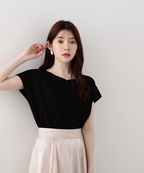 PROPORTION BODY DRESSING（プロポーションボディドレッシング）の「ハートカットフレンチスリーブニット / 1214170422（ニット/セーター・レディース・ブラック/ホワイト系その他/レッド/ブルー系その他・FREE）」の5枚目の写真