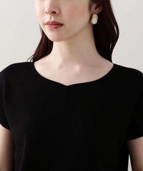 PROPORTION BODY DRESSING（プロポーションボディドレッシング）の「ハートカットフレンチスリーブニット / 1214170422（ニット/セーター・レディース・ブラック/ホワイト系その他/レッド/ブルー系その他・FREE）」の12枚目の写真
