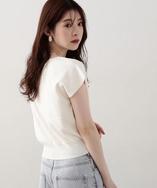 PROPORTION BODY DRESSING（プロポーションボディドレッシング）の「ハートカットフレンチスリーブニット / 1214170422（ニット/セーター・レディース・ブラック/ホワイト系その他/レッド/ブルー系その他・FREE）」の20枚目の写真