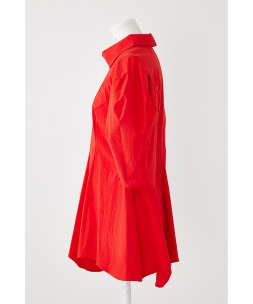 ENFOLD（エンフォルド）の「Washedタイプライター オフネックペプラムプルオーバー（Tシャツ/カットソー・レディース・ブラック/レッド・38）」の3枚目の写真