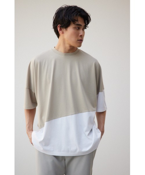 AZUL by moussy(アズールバイマウジー)の「スイッチングバイカラートップス(Tシャツ/カットソー・メンズ・ブラック系その他2/ベージュ系その他/ブラック系その他・FREE)」の22枚目の写真