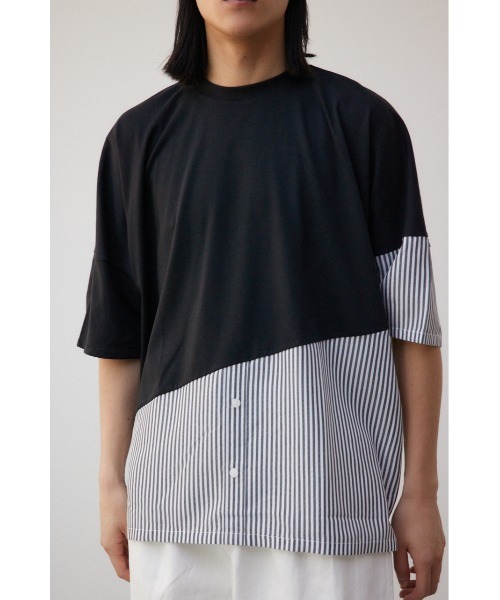 AZUL by moussy(アズールバイマウジー)の「スイッチングバイカラートップス(Tシャツ/カットソー・メンズ・ブラック系その他2/ベージュ系その他/ブラック系その他・FREE)」の13枚目の写真