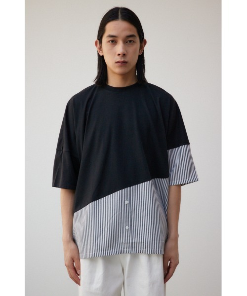 AZUL by moussy(アズールバイマウジー)の「スイッチングバイカラートップス(Tシャツ/カットソー・メンズ・ブラック系その他2/ベージュ系その他/ブラック系その他・FREE)」の10枚目の写真