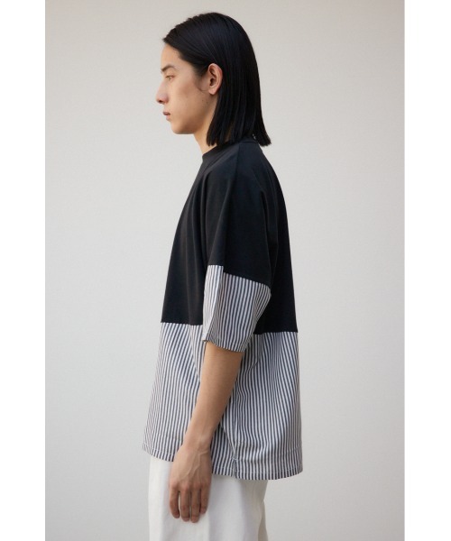 AZUL by moussy(アズールバイマウジー)の「スイッチングバイカラートップス(Tシャツ/カットソー・メンズ・ブラック系その他2/ベージュ系その他/ブラック系その他・FREE)」の9枚目の写真