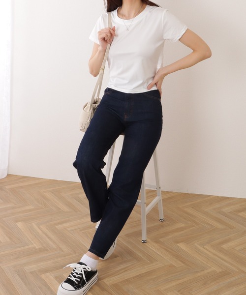 Lace Ladies(レースレディース)の「バックリボン カットアウト コンパクト 半袖 Tシャツ(Tシャツ/カットソー・レディース・ホワイト/ブラック・M/XL)」の14枚目の写真