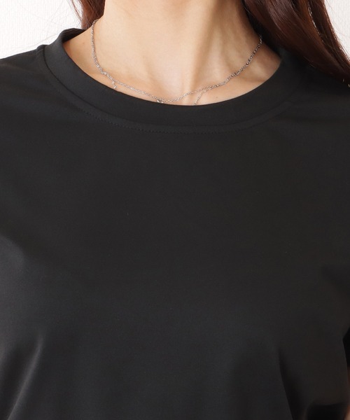 Lace Ladies(レースレディース)の「バックリボン カットアウト コンパクト 半袖 Tシャツ(Tシャツ/カットソー・レディース・ホワイト/ブラック・M/XL)」の15枚目の写真