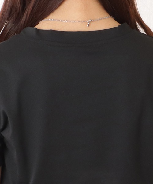 Lace Ladies(レースレディース)の「バックリボン カットアウト コンパクト 半袖 Tシャツ(Tシャツ/カットソー・レディース・ホワイト/ブラック・M/XL)」の16枚目の写真