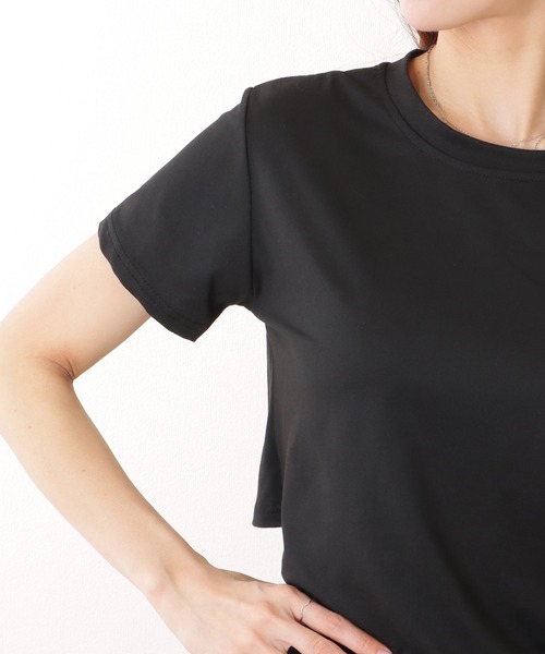 Lace Ladies(レースレディース)の「バックリボン カットアウト コンパクト 半袖 Tシャツ(Tシャツ/カットソー・レディース・ホワイト/ブラック・M/XL)」の17枚目の写真