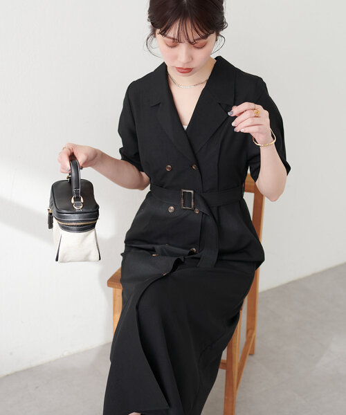 セール】【WEB限定】Wブレストお上品ワンピース（ワンピース