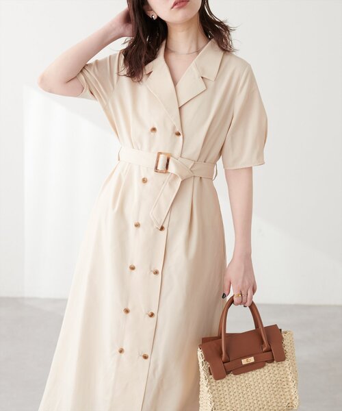 セール】【WEB限定】Wブレストお上品ワンピース（ワンピース