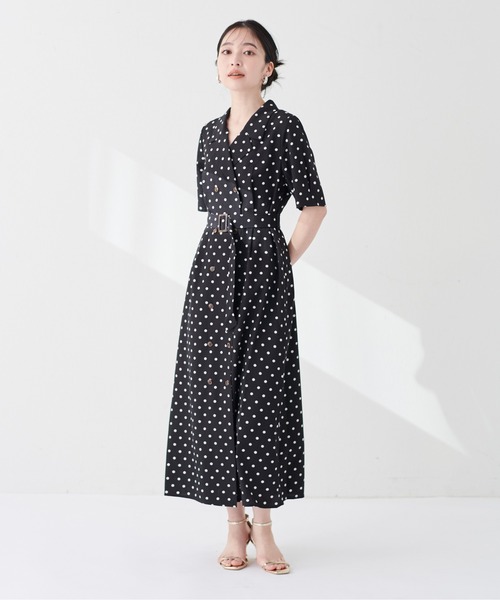 natural couture(ナチュラルクチュール)の「【WEB限定】Wブレストお上品ワンピース(ワンピース・レディース・ベージュ/ブルー系その他/その他1/ブラック・FREE/LARGE)」の19枚目の写真