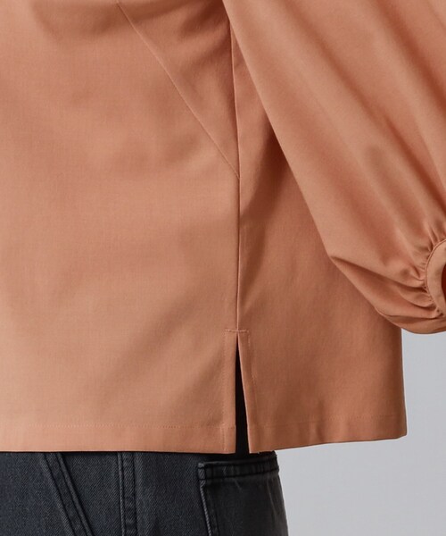 GALLEST（ギャレスト）の「◆【洗える】シャツジャケット（ノーカラージャケット・レディース・カーキ/ライトオレンジ系・38）」の21枚目の写真