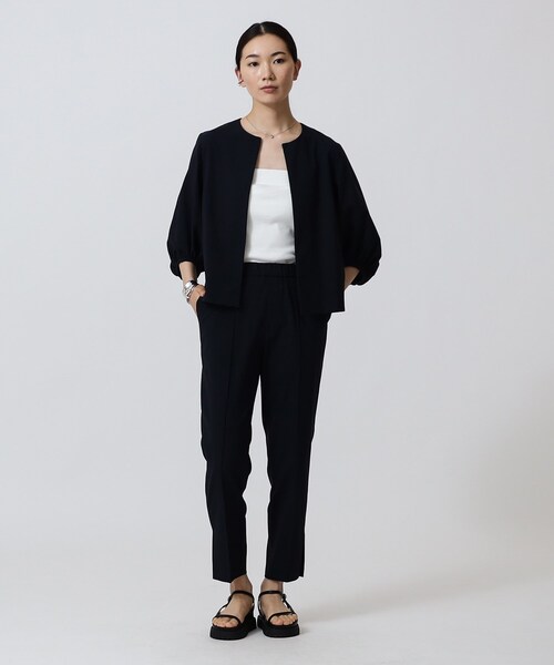 GALLEST（ギャレスト）の「◆【洗える】シャツジャケット（ノーカラージャケット・レディース・カーキ/ライトオレンジ系・38）」の13枚目の写真