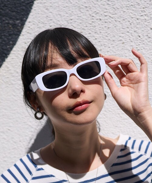 FREAK'S STORE（フリークスストア）の「Casselini/キャセリーニ スクエアアイウエア（サングラス・レディース・ベージュ/ホワイト/ブラック・ONE SIZE）」の5枚目の写真