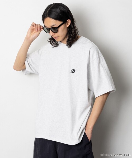 PRINCE（プリンス）の「prince/プリンス Prince TENNIS BALL バックプリント クルーネック 半袖Tシャツ/ワンポイントロゴ（Tシャツ/カットソー・メンズ・ホワイト/グリーン/グレー/チャコールグレー・MEDIUM/LARGE）」の13枚目の写真