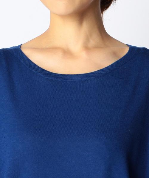 SHIPS for women(シップスフォーウィメン)の「ウール16ゲージクルーネックドルマンプルオーバー(ニット/セーター・レディース・ブルー/ネイビー/ベージュ系その他/ライトホワイト・ONE SIZE)」の9枚目の写真