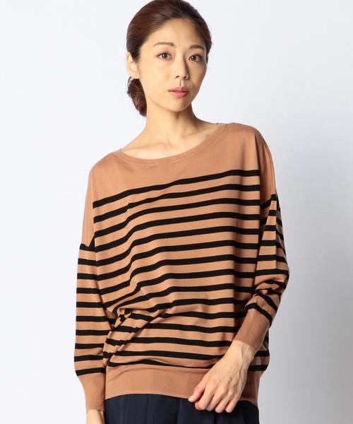 SHIPS for women(シップスフォーウィメン)の「ウール16ゲージクルーネックドルマンプルオーバー(ニット/セーター・レディース・ブルー/ネイビー/ベージュ系その他/ライトホワイト・ONE SIZE)」の13枚目の写真