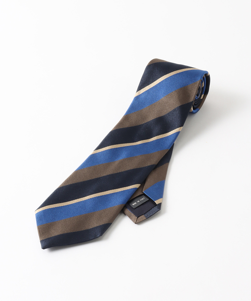 EDIFICE（エディフィス）の「PB マルチストライプタイ（ネクタイ・メンズ・ボルドー/ライトブルー/ブルー・FREE）」の4枚目の写真