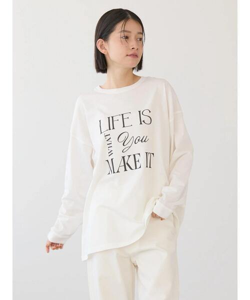 AMERICAN HOLIC(アメリカンホリック)の「Life&Time ロゴカットプルオーバー(Tシャツ/カットソー・レディース・オフホワイト・L/M)」の2枚目の写真