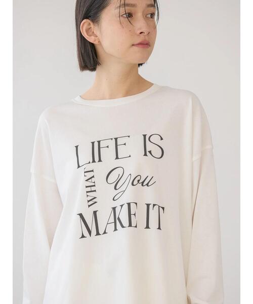 AMERICAN HOLIC(アメリカンホリック)の「Life&Time ロゴカットプルオーバー(Tシャツ/カットソー・レディース・オフホワイト・L/M)」の3枚目の写真