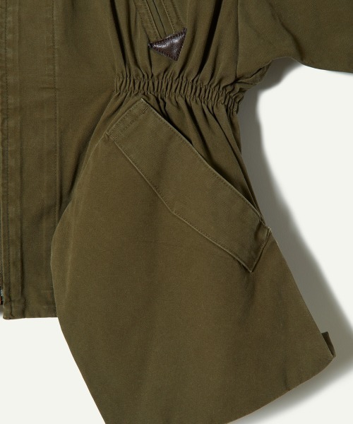 leinwande（ラインヴァンド）の「【leinwande（ラインヴァンド）】Point Collar Organic Cotton Jacket（ブルゾン・レディース・カーキ・FREE）」の6枚目の写真