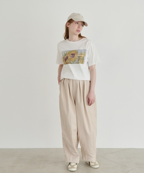 Crisp（クリスプ）の「オーバーアートプリントTシャツ（Tシャツ/カットソー・レディース・アイボリー/ホワイト・FREE）」の10枚目の写真