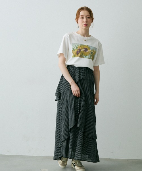 Crisp（クリスプ）の「オーバーアートプリントTシャツ（Tシャツ/カットソー・レディース・アイボリー/ホワイト・FREE）」の13枚目の写真