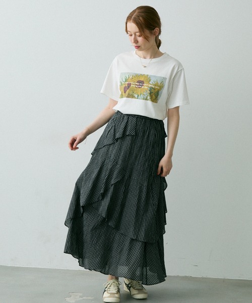 Crisp（クリスプ）の「オーバーアートプリントTシャツ（Tシャツ/カットソー・レディース・アイボリー/ホワイト・FREE）」の14枚目の写真