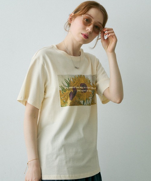 Crisp（クリスプ）の「オーバーアートプリントTシャツ（Tシャツ/カットソー・レディース・アイボリー/ホワイト・FREE）」の19枚目の写真