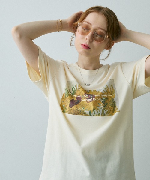 Crisp（クリスプ）の「オーバーアートプリントTシャツ（Tシャツ/カットソー・レディース・アイボリー/ホワイト・FREE）」の20枚目の写真