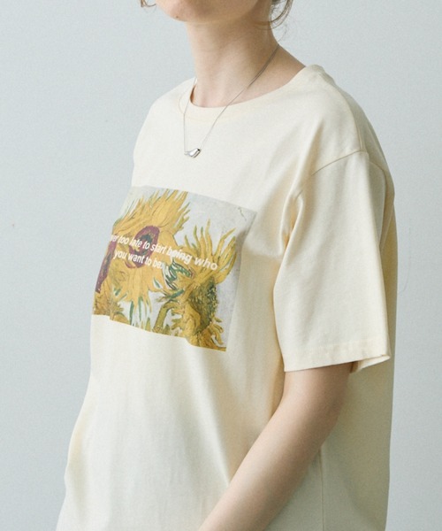 Crisp（クリスプ）の「オーバーアートプリントTシャツ（Tシャツ/カットソー・レディース・アイボリー/ホワイト・FREE）」の21枚目の写真